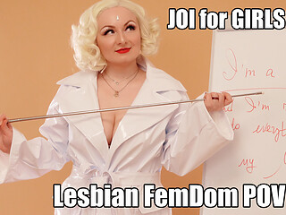 JOI for girls lesbian femdom POV video