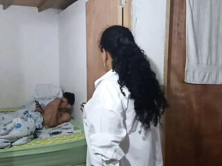 Horny Stepmom Fucks Stepson While Husband Works - Hot Latina MILF Big Ass Blowjob