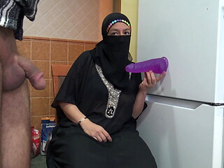 Moroccan cuckold wife humiliates her husbands small dick