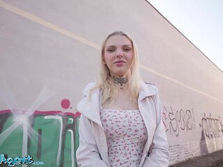 Polish blonde gives a wild outdoor POV blowjob