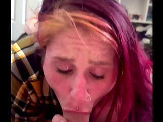 Cheating girlfriend is paid to get fucked then gets on her knees to take a facial