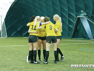 Ana Rose & Cayla Lions get to work taking two guys each in this orgy