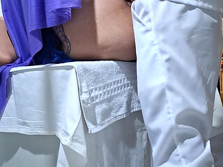 The Gynecological Exam Ends with the Patient's Orgasm and the Doctor's Cumshot.