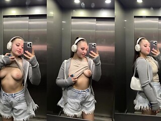 Elevator mirror, casual flash.