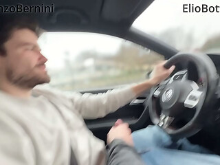 almost crashed the car when I jerked him off