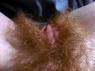 Hairy Amateur Redhead Pussy Masturbation