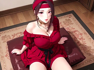Red-haired Secretary's Afternoon Fantasy! Naked on the Sun-drenched Bedroom Bed, Sheer Stockings Slipping off...