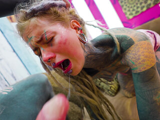 Sexy Alt Dreadhead Girl Rides a Big Cock with Her Ass