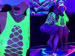Neon Light with 2 Crazy Girls