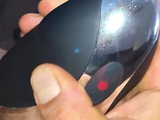 big ejaculation with the help of hand and toy