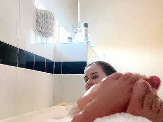 Put That Phone Down and Wash My Tits in the Bath with Me
