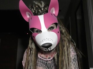Pink Dog Girl SUB Squirt And Creampie