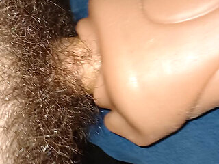 Fucking Fleshlight Mouth And Cum - Small Uncut Hairy Cock