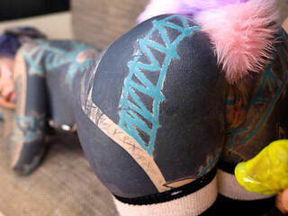 Dominatrix Trains Tattooed Catgirl with Butt Plug Tail
