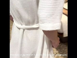 Naughty French Amateur Amanda Dickted Sucks Delivery Guy's Cock Sloppy
