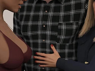 Hard Days: Wife Cheats Her Husband with Hot Blonde Cop While They Are All in the House - Episode 14