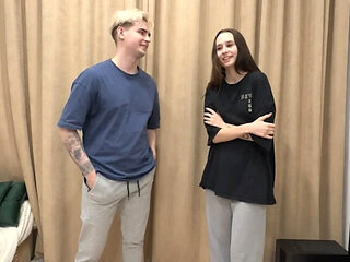 Brunette Sofia Loses Strip Game Bet & Gives James a Wild Blowjob Outdoor