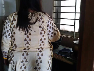 Desi Bhabhi Rough Anal Fucked by Devar in Kitchen When She Was Cocking