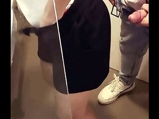 Secretary Bathroom Quickie With Coworker &ndash_ Standing Fuck at the Sink and Cum in Her Mouth