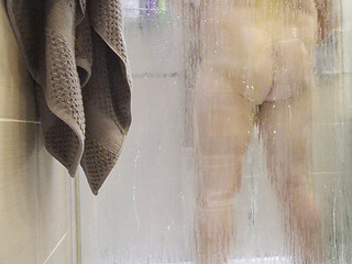Shower vlose up. Amateur dick show