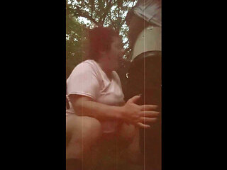 BBW Blowjob Outdoors