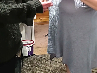 Stepmom takes delivery of hot package