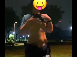 Park Exposed and Cum on Public Bike