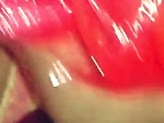 22 Beautiful Mature Woman in a Wig and Mask Performs Fellatio - Leila
