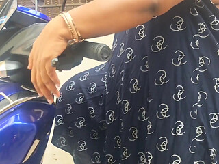 Mallu House Wife Nude Photoshoot on Scooter. Sexy Mallu Girl Stripping of for the Camera.