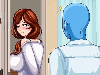 Big tits, hentai gameplay, internal cumshot