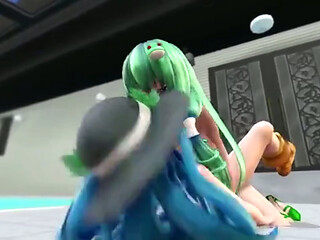 Touhou: futa sanae fuck hananawi