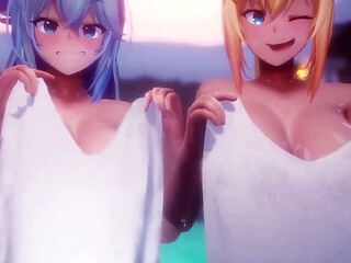 Konosuba - Snow Onsen sex 3D