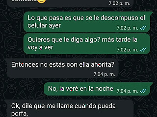 Real-life amateur couple gets hot on WhatsApp chat.