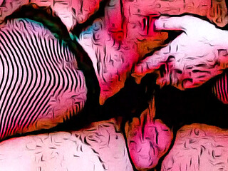 Porn-Art n.3 - Pop Art Orgy at home (AI-generated)