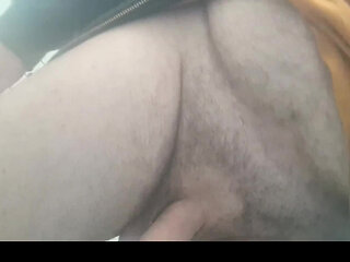 Naked in a public bathroom