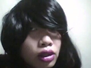 Crazy Asian Crossdresser Jerks Off Solo