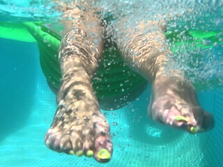 Splashing Feet in the Pool