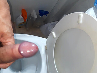 Bathroom cumshot