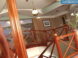 a hot bareback  roommate blowjob