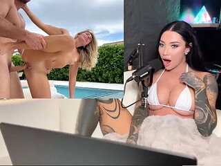 Bonnie Blue & J Mac, Porn Asmr Reaction, British Slut gets Her Pussy Stretche...