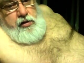 Silver Fox Jacks Off