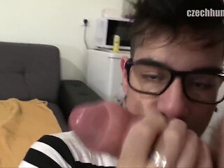 Czech Hunter - Straight Czech Hunter Convinces a Street Student to Give Him Bareback First Gay Sex POV