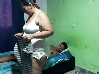 Sexy mature big ass enjoys sex with her stepson