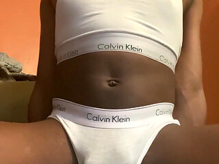 Getting ready for a lunch date and I couldn't help but touch my bulge.