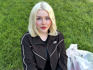 &ldquo_Help me cum!&rdquo_ A sassy blonde'_s pleas and sex with a creampie!
