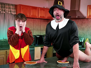 Going From Fucking The Pie To Giving Step Son A Creampie On Thanksgiving
