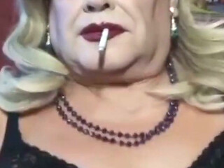Irene Smokes and Undresses