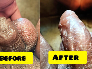 The transformation of small cock  to Big cock