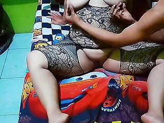 Hot Aunty Chubby Body Stocking