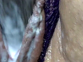 Big Labia Pussy MILF Masturbating with BBC Dildo - Multiple Orgasms